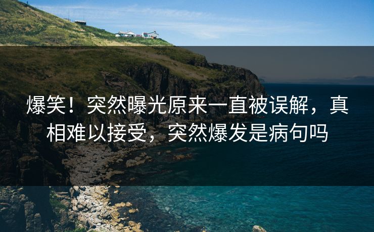 爆笑！突然曝光原来一直被误解，真相难以接受，突然爆发是病句吗