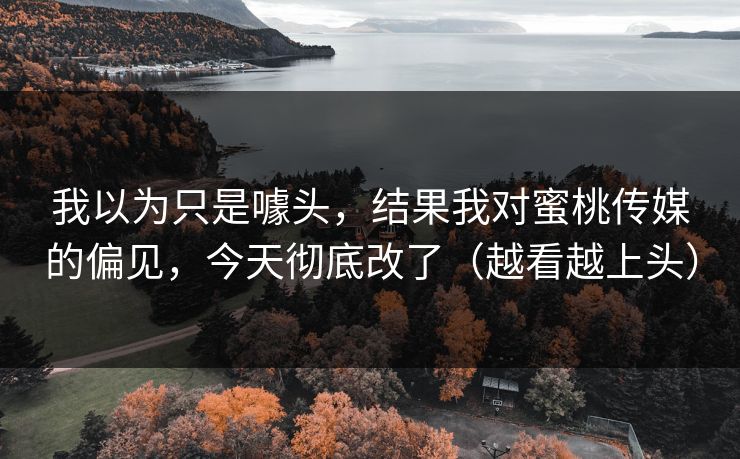 我以为只是噱头，结果我对蜜桃传媒的偏见，今天彻底改了（越看越上头）